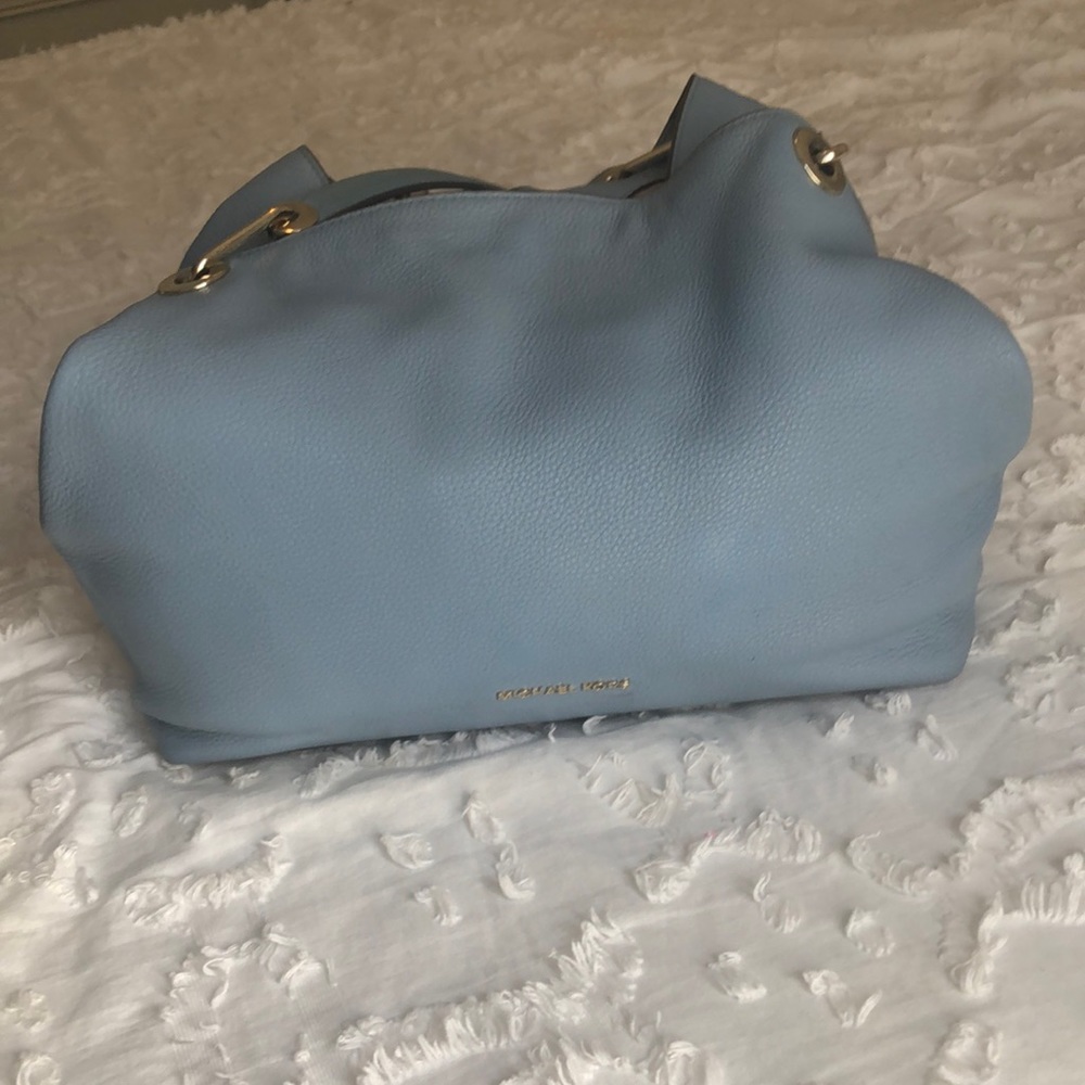 Michael Kors denim pebble leather bag